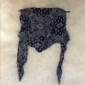 Paisley print crop top